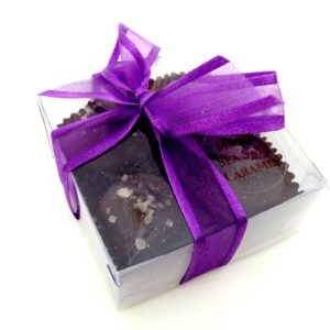 4-Piece Dark Salt Caramel and Double Dark Truffle Favor