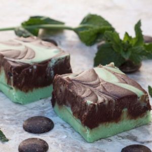 Dark Choc Mint Swirl Fudge