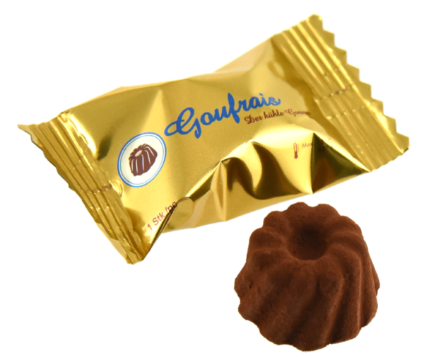 Goufrais - European Cocoa Treat:  Individual Wrapped Pieces - 1 Round Container of 60 Pieces - Image 2