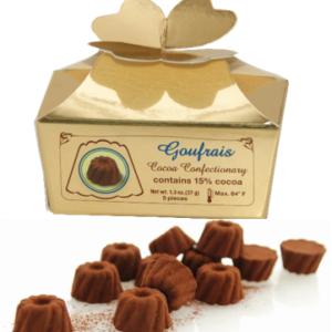 Goufrais - European Cocoa Treat: Case of Small Delights - 12 Packages of 5 Pieces each with Shamrock Closure